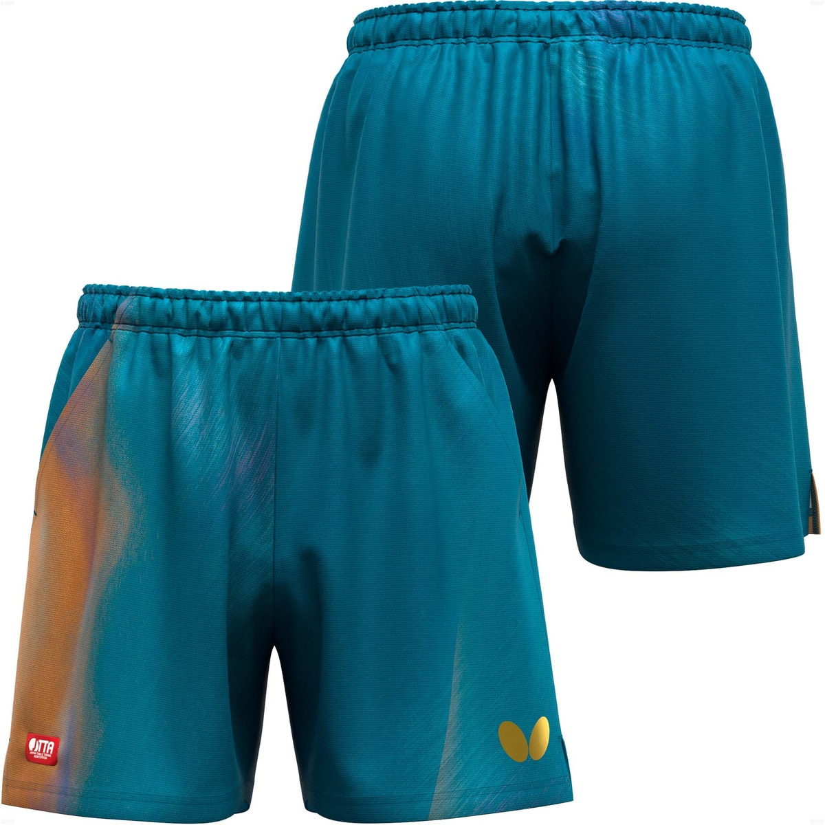 Butterfly Infiria Table Tennis Shorts - Turquoise-Blue - Front/Back